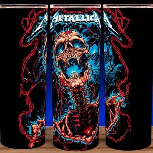 - Metallica Heavy Metal Skull Electrocution Cup Mug Tumbler 20oz